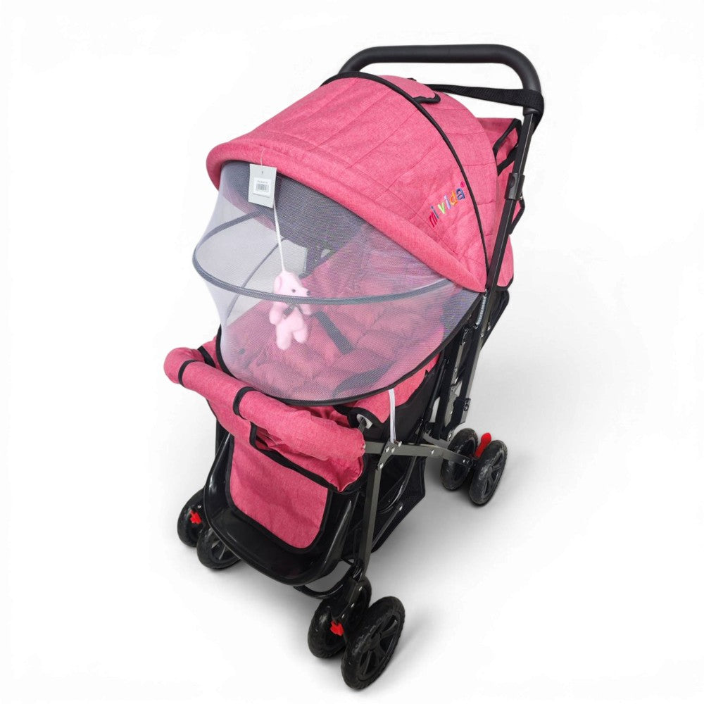 COCHE PARA BEBE ROSADO