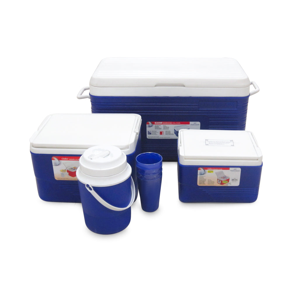 HIELERA 5PZA 51LT+14L+6L+2.4L+1.25L+4VASOS