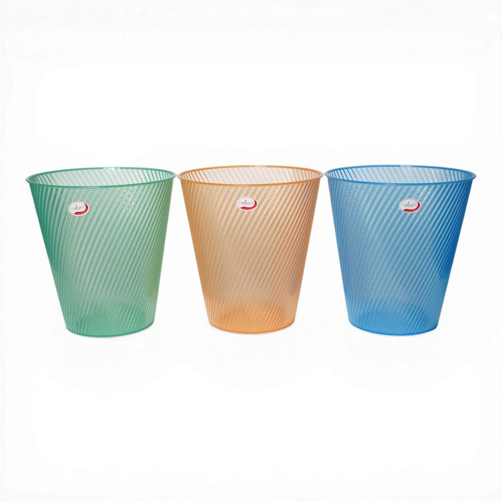 BASURERO PLASTICO TRANSPARENTE 8.5LT