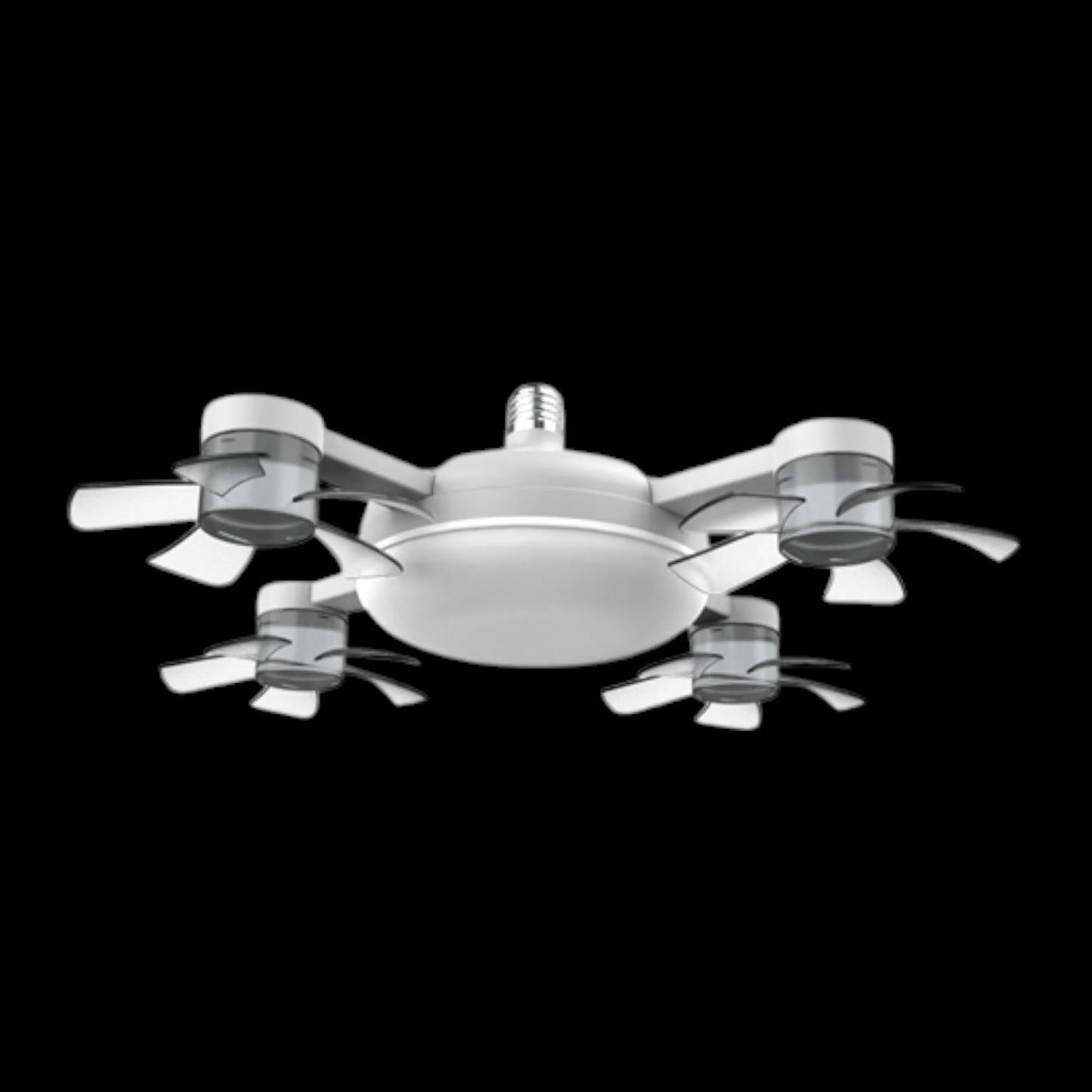 ABANICO DRON 4 C/LAMPARA LED E27 60W