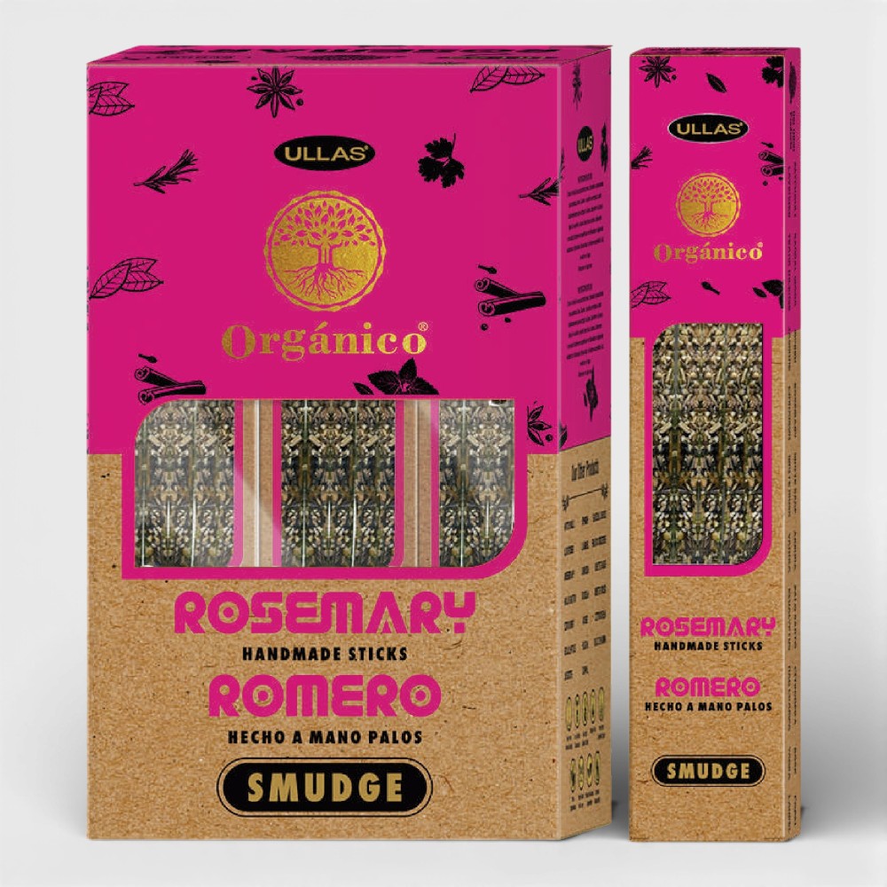 INCIENSO ORGANICO ROMERO (PAQ DE 10 UNI~25 GRAMOS)
