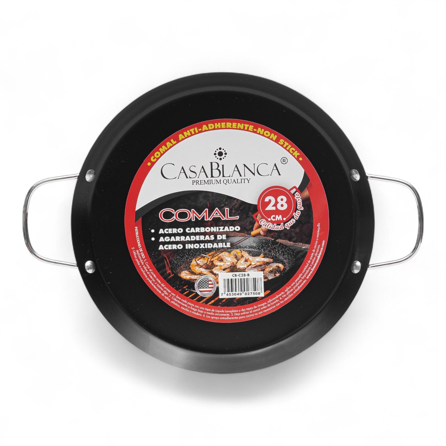 COMAL 28CM ACERO CARBONIZADO
