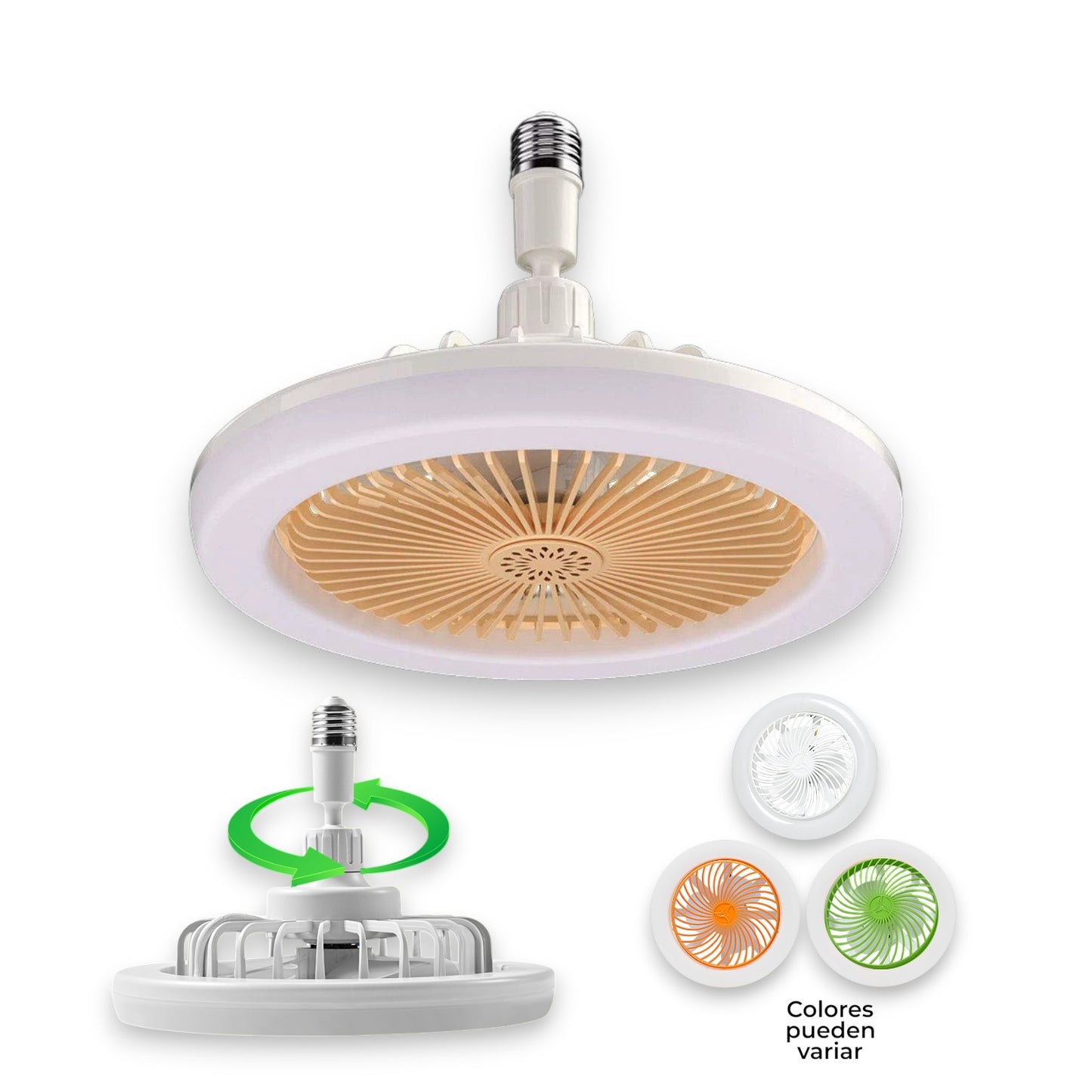 MINI ABANICO + LED E27 35W