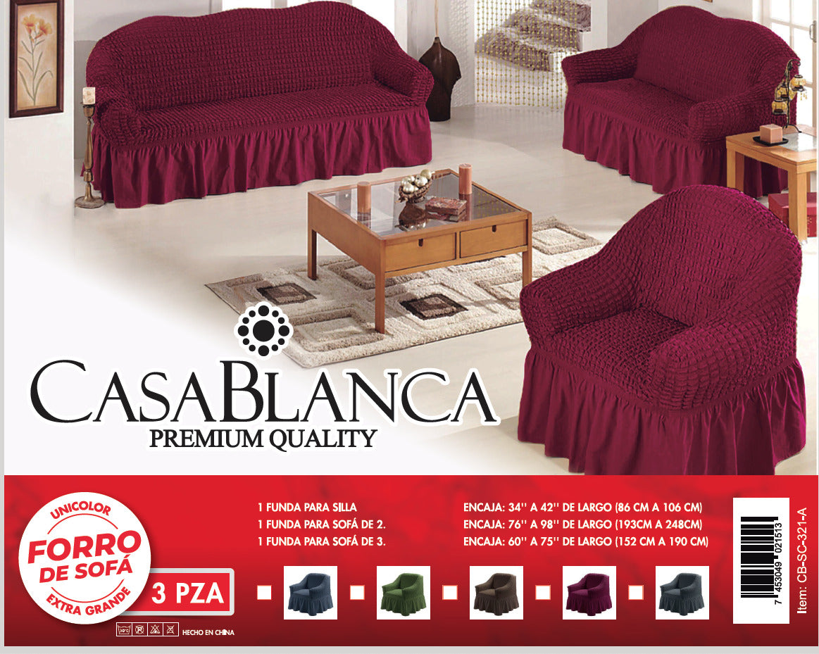 JGO. DE SOFA 3+2+1 UNICOLOR