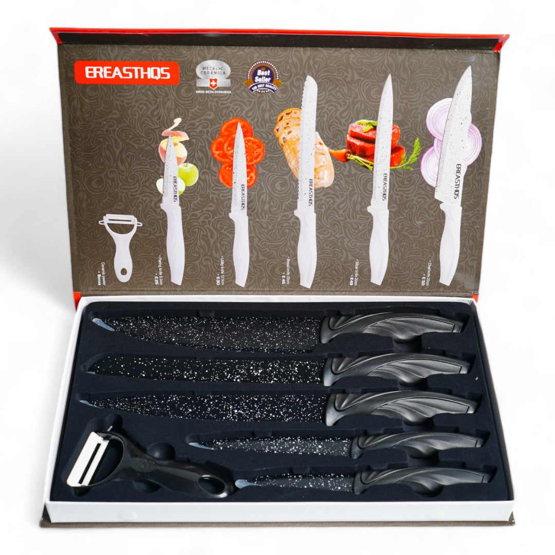 JUEGO DE 6PZA CUCHILLO/PELADOR