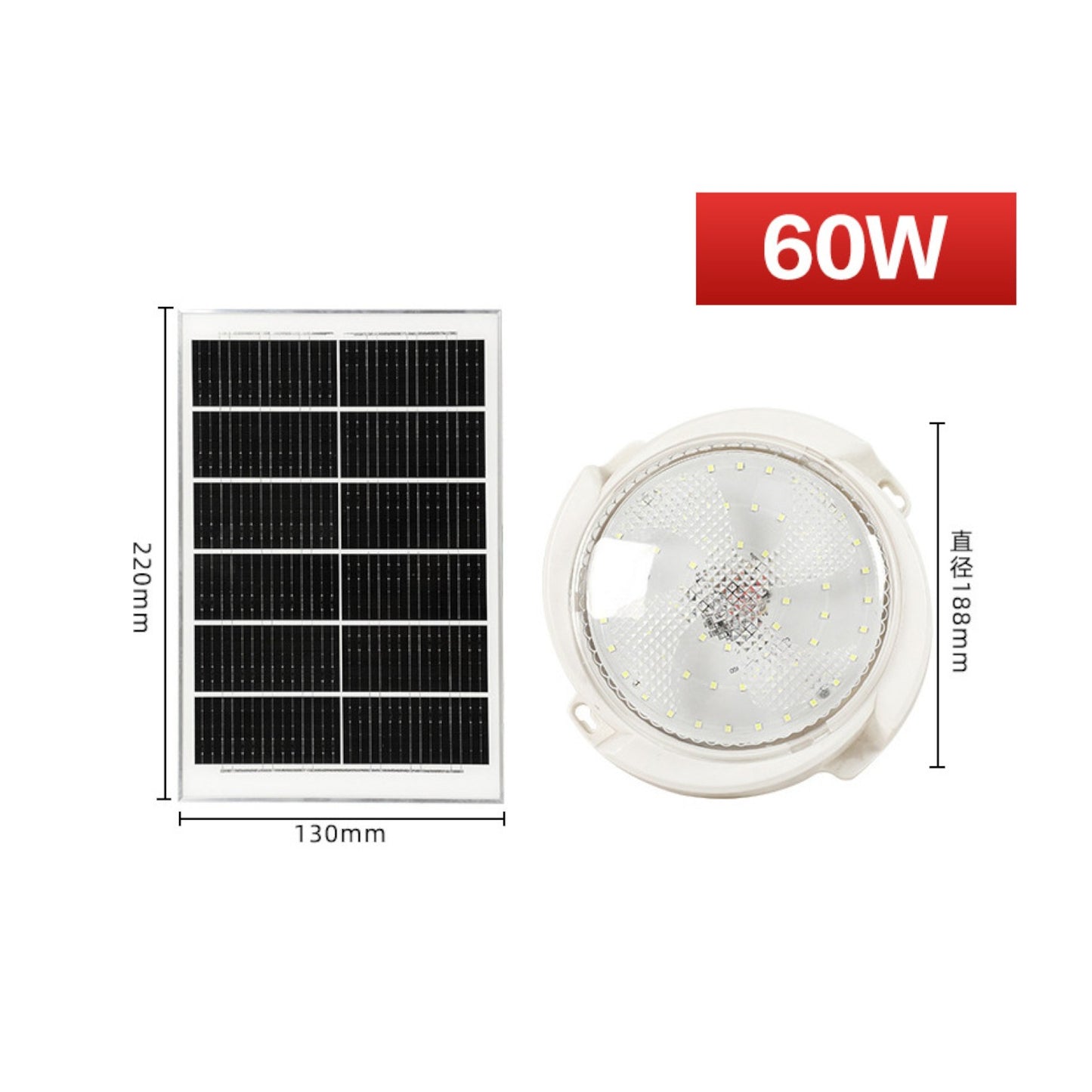 LAMPARA D/TECHO SOLAR 60W