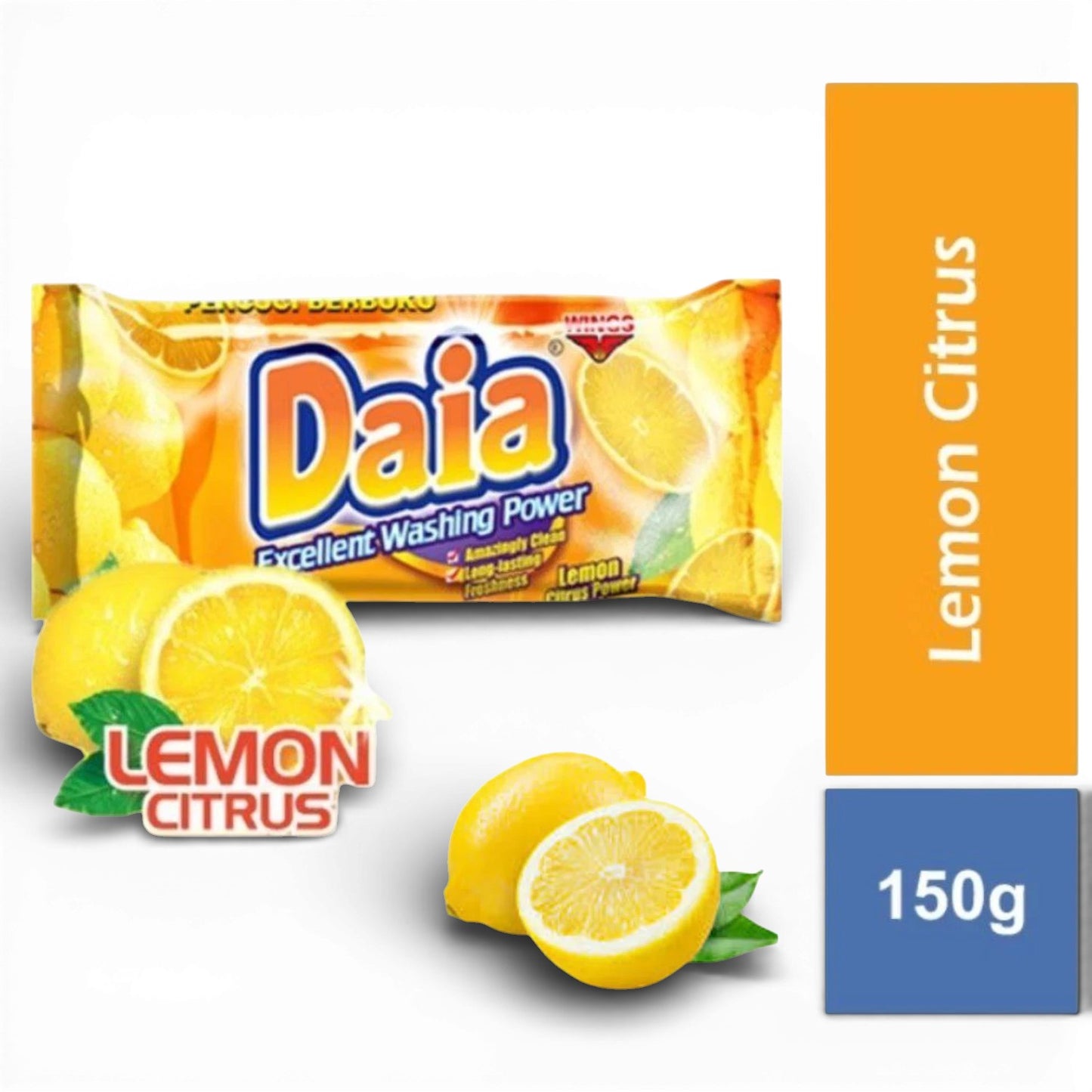 DAIA JABON P/ LAVAR ROPA LIMON 150G (96 UNI)