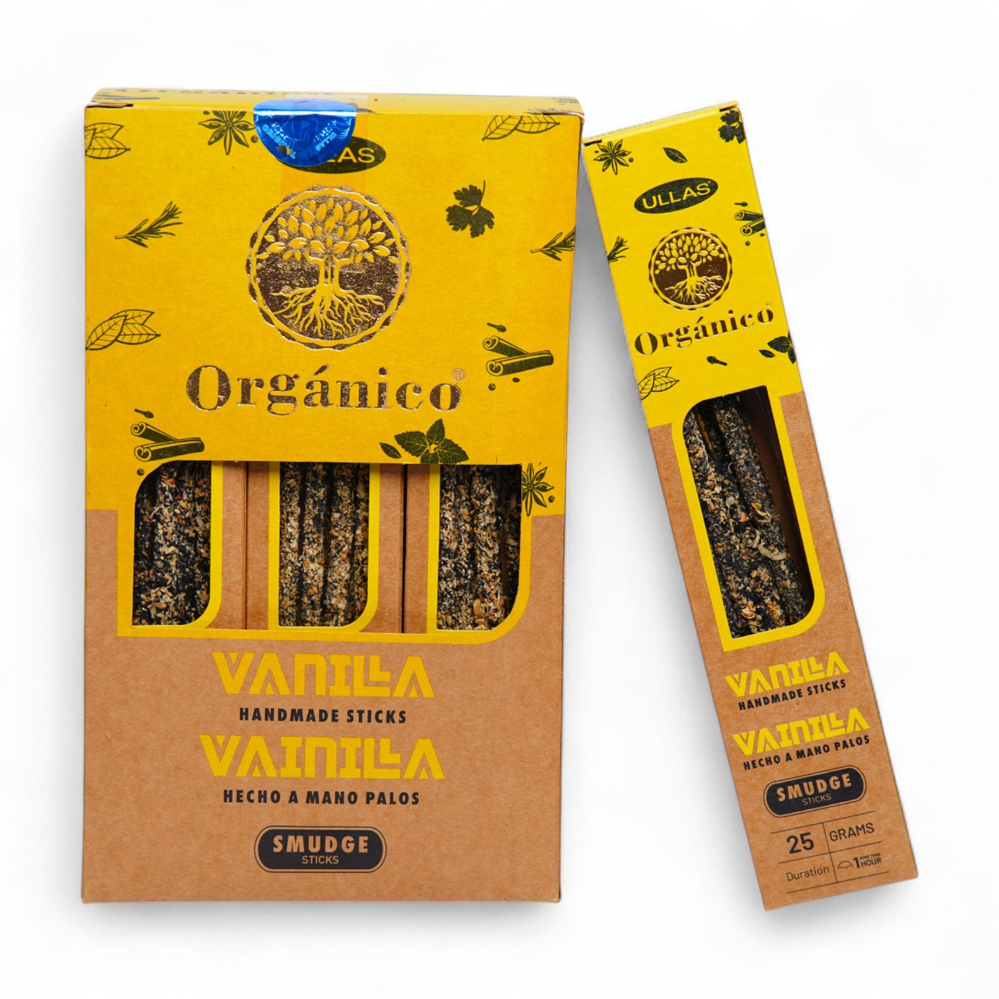 INCIENSO ORGANICO VAINILLA (PAQ DE 10 UNI~25 GRAMOS)