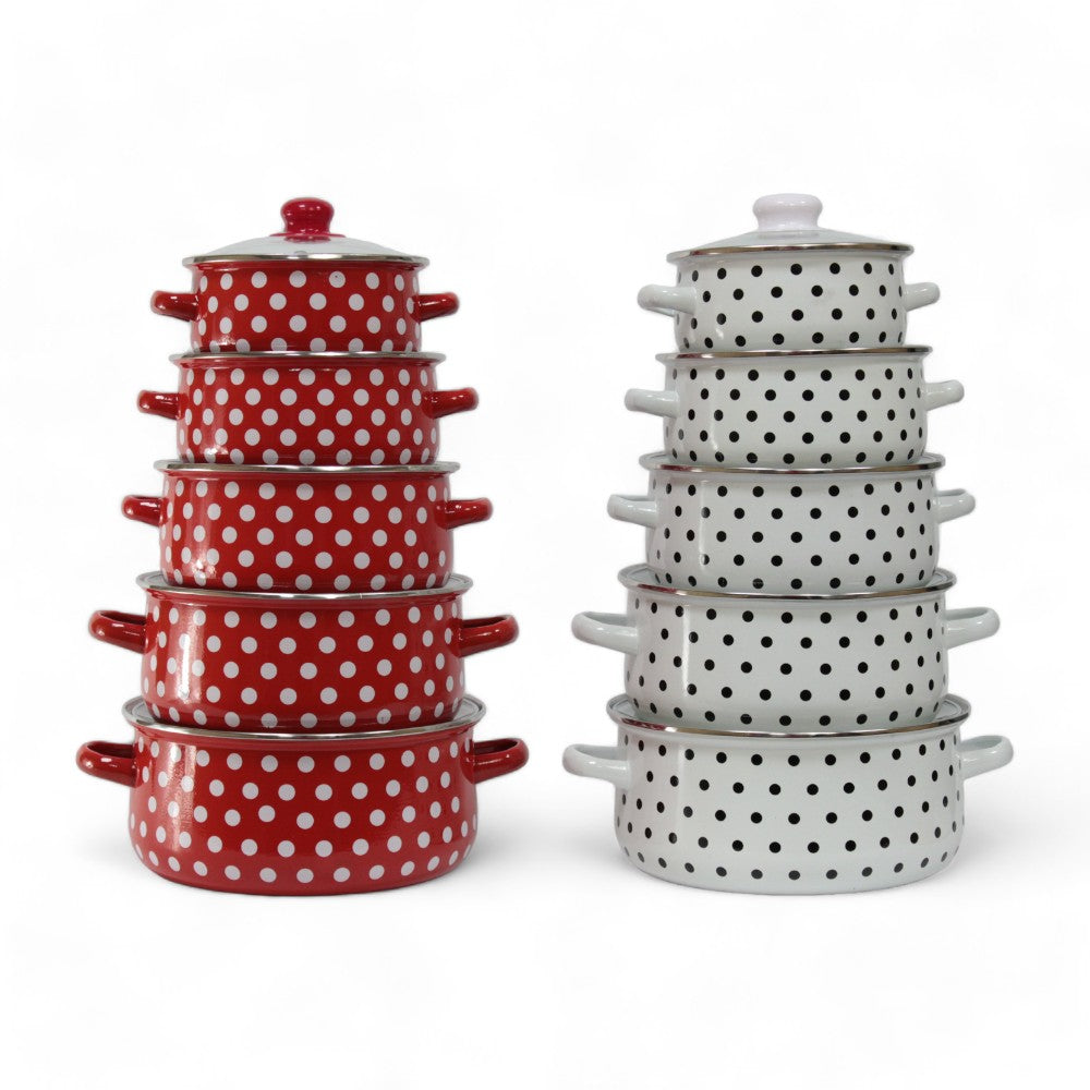 JGO DE OLLA ESMALTADA 5PZA 16/18/20/22/24 CM