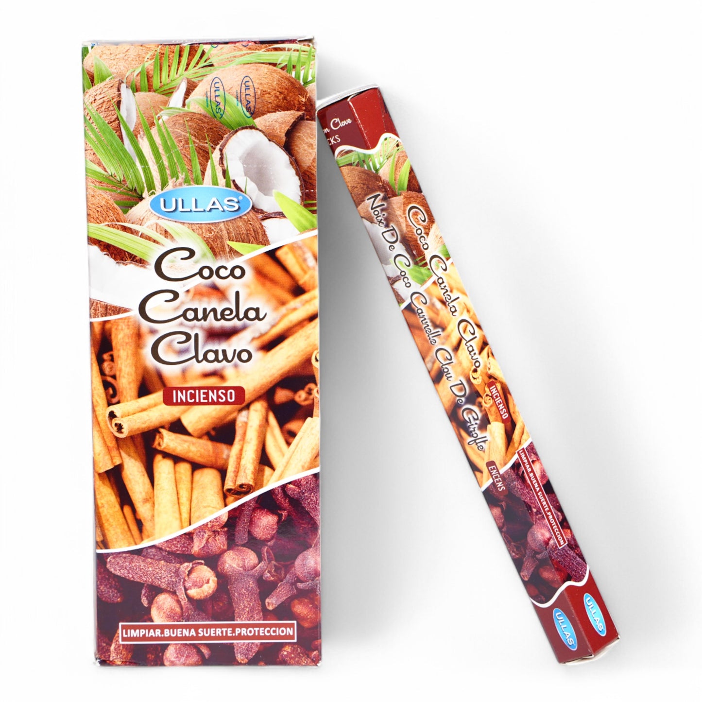 INCIENSO COCO-CANELA-CLAVO (CJA D/6 TUBOS)