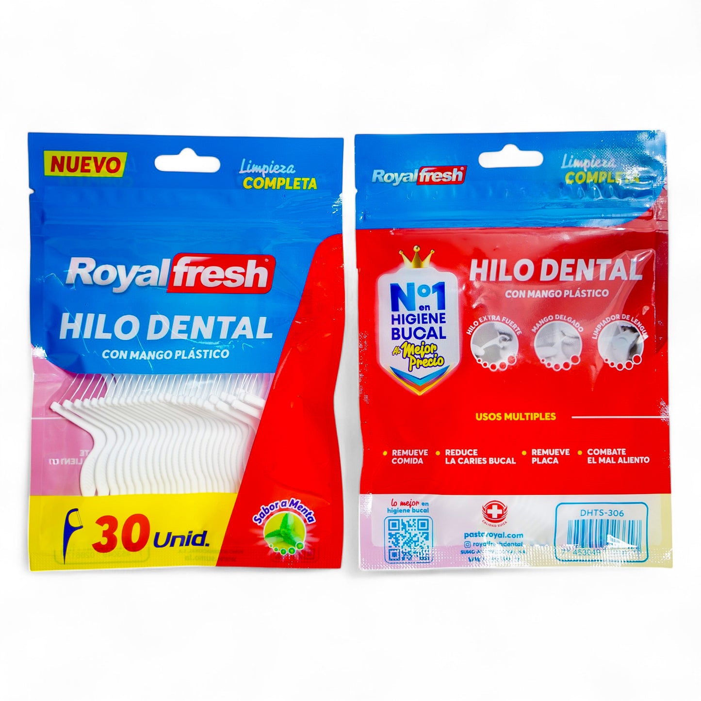 HILO DENTAL CON MANGO PLASTICO 30PZA