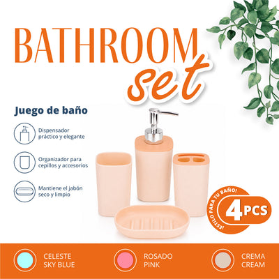 SET DE BAÑO CUADRADO (4PZA)