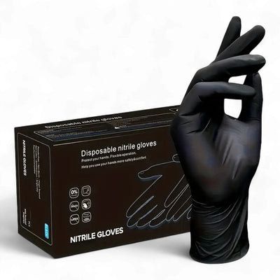 GUANTE NITRILO NEGRO XTRA LARGE (100 PZA)
