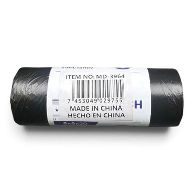 BOLSA P/BASURA NEGRA 45X50CM 5GAL (25PZAXROLL)