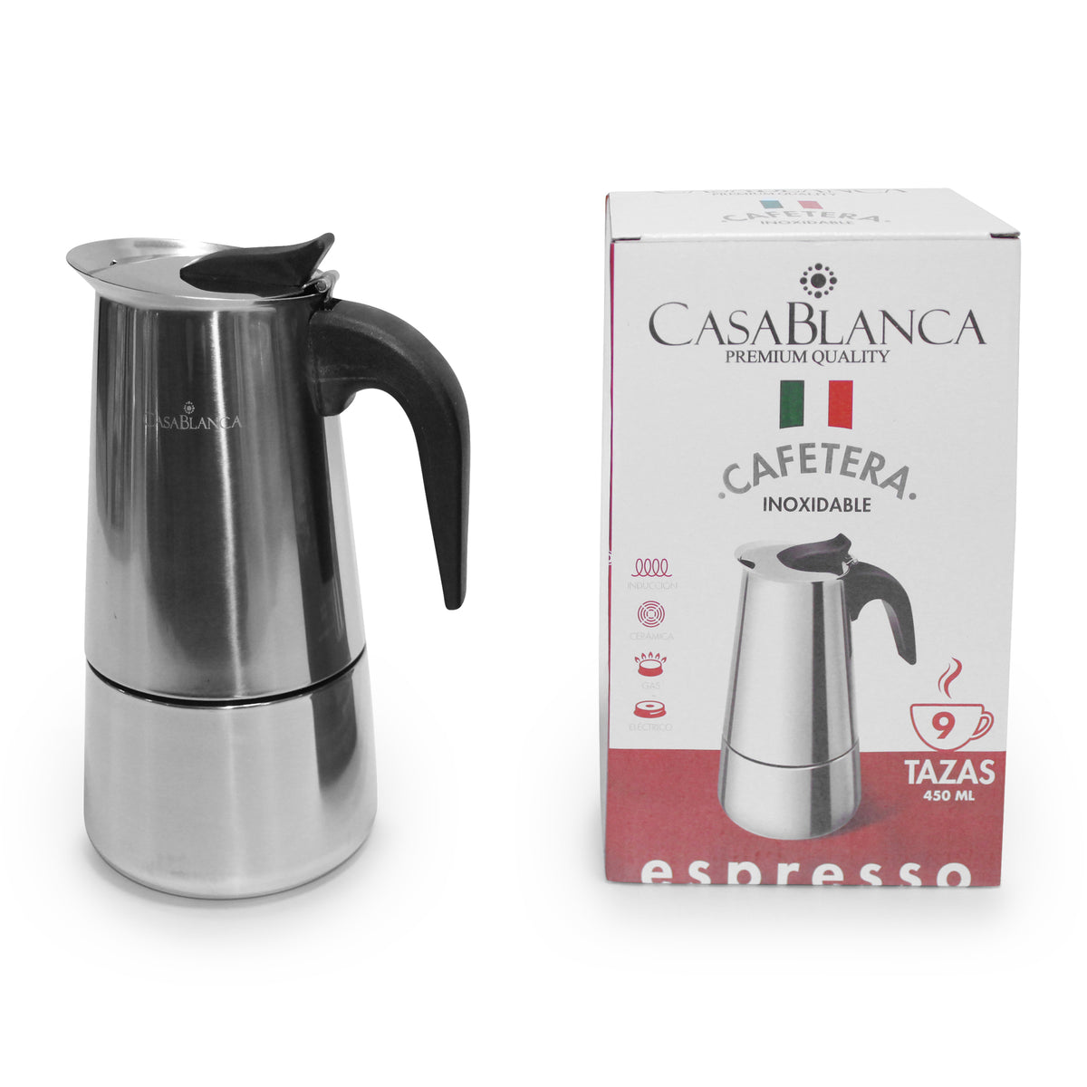 CAFETERA ACERO 9 TAZA