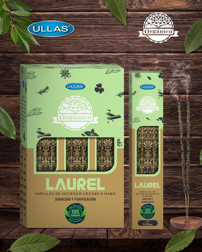 INCIENSO ORGANICO LAUREL (PAQ DE 10 UNI~25 GRAMOS)