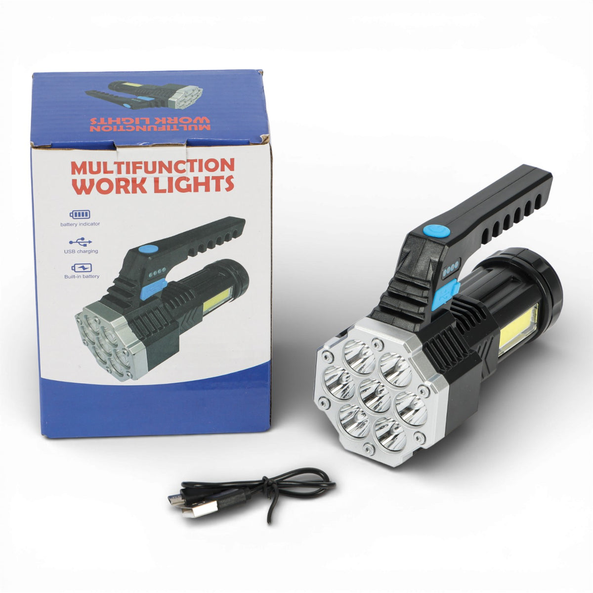 LINTERNA LED RECARGABLE 8 LED 14X6.4CM