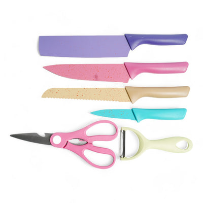 JUEGO DE 6PZA CUCHILLO/TIJERA/PELADOR