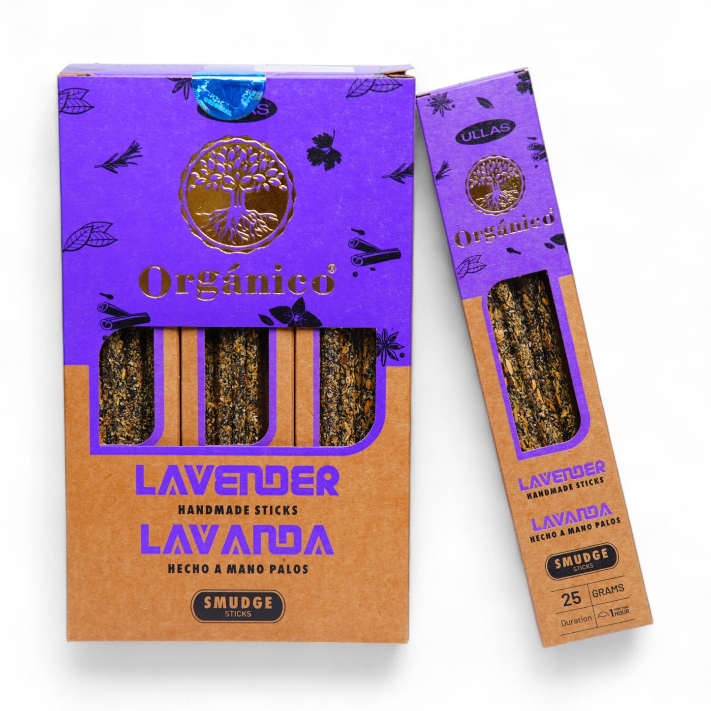 INCIENSO ORGANICO LAVANDA (PAQ DE 10 UNI~25 GRAMOS)
