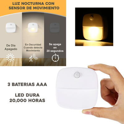 LUZ LED C/SENSOR MOVIMIENTO