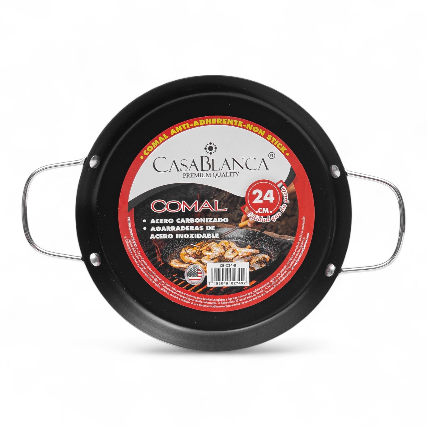 COMAL 24CM ACERO CARBONIZADO