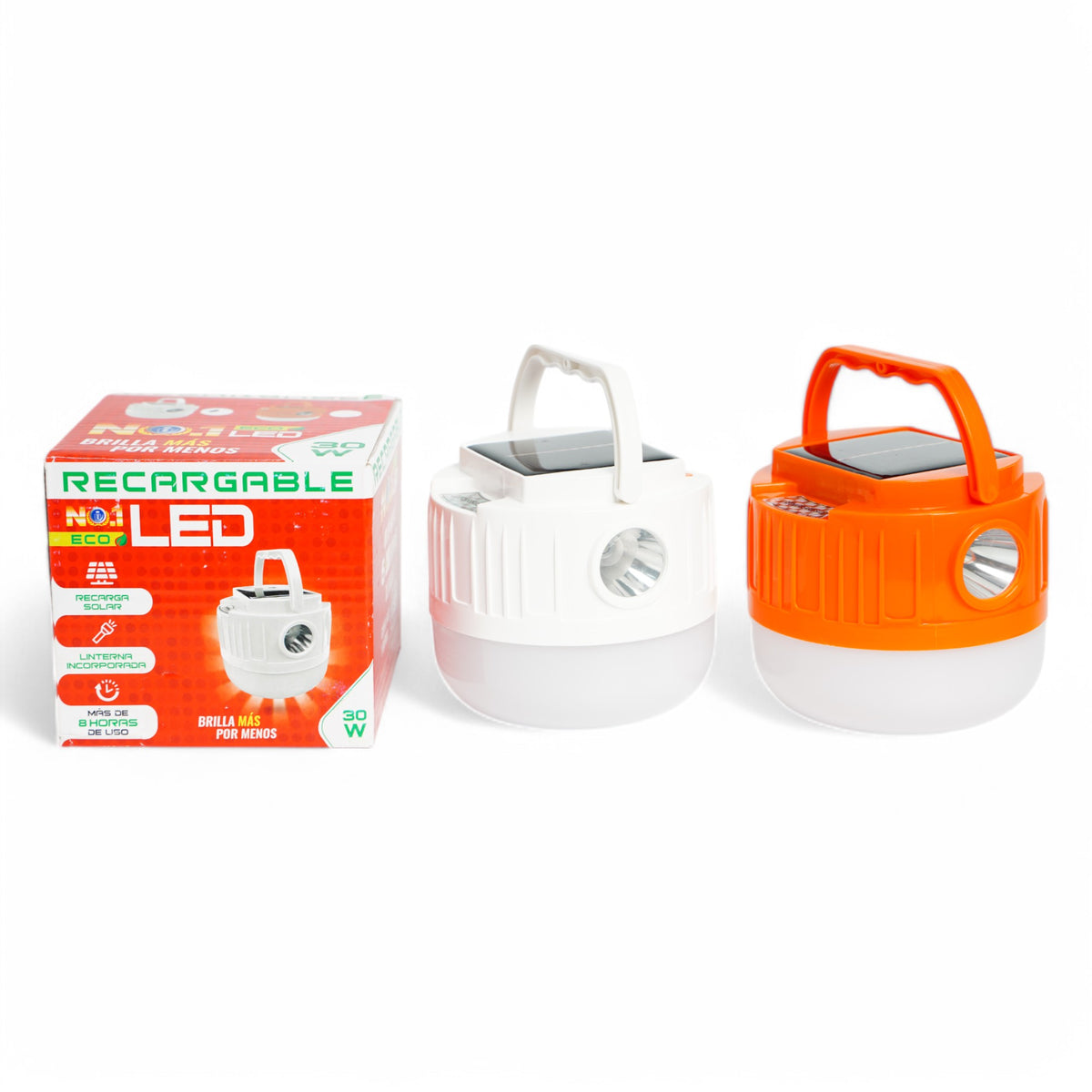 BOMBILLO SOLAR RECARGABLE 30W