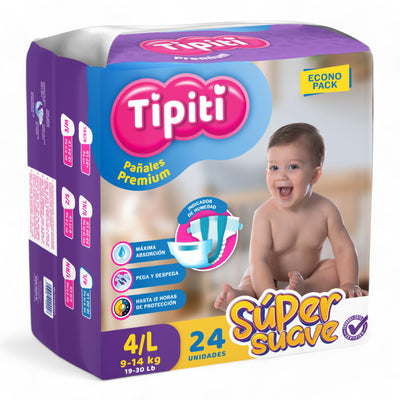 PAÑALES P/BEBE DESECHABLES LARGE (JGO D/24)