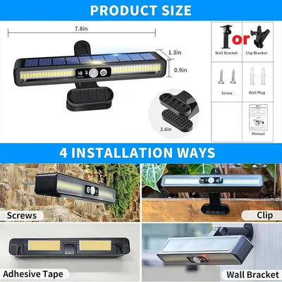LAMPARA LED SOLAR 19.8X3.3X2.3CM
