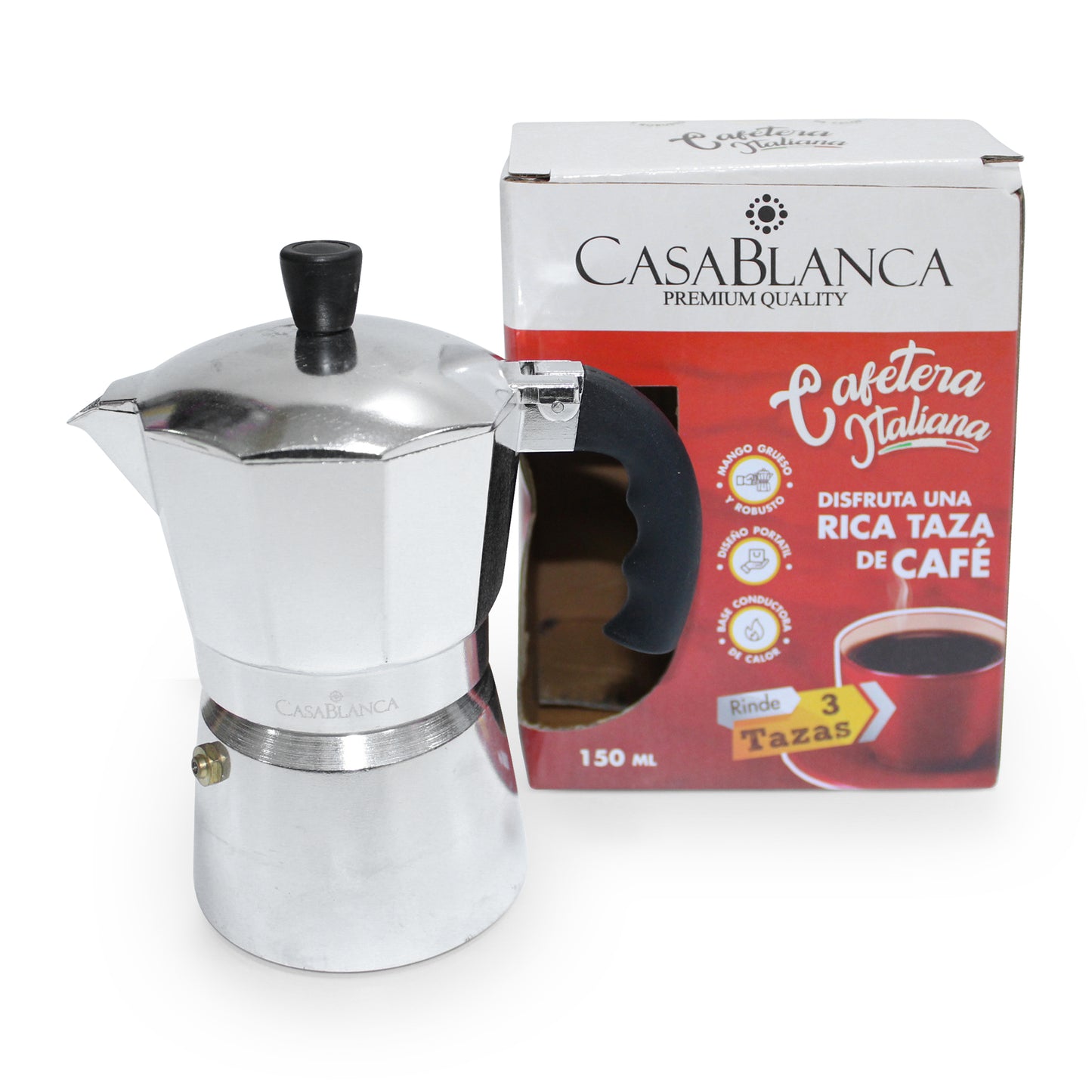CAFETERA ALUMINIO 3 TAZA
