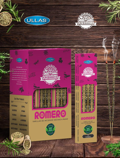 INCIENSO ORGANICO ROMERO (PAQ DE 10 UNI~25 GRAMOS)