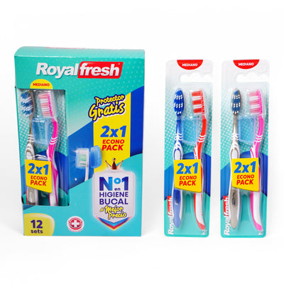 CEPILLO DENTAL C/TAPA 1+1-CJA DE 12 PARES