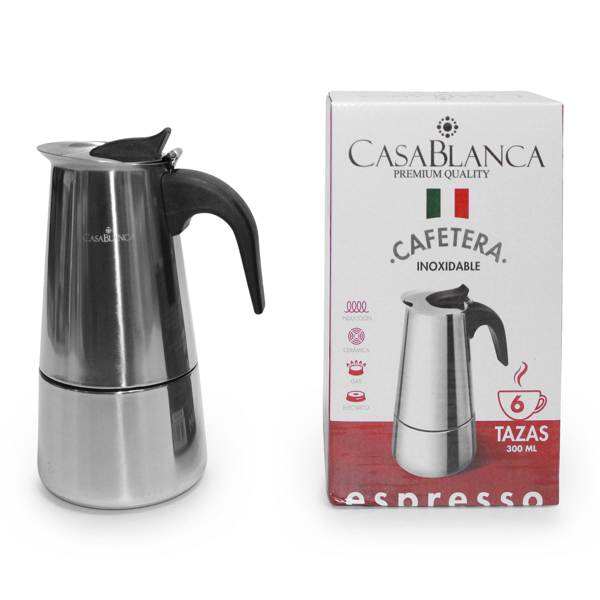 CAFETERA ACERO 6 TAZA