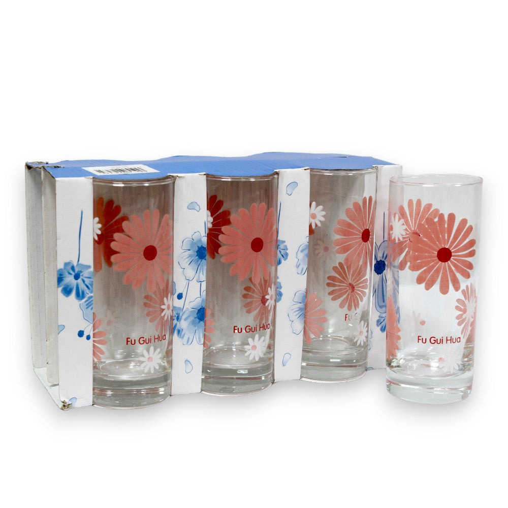 VASO DE VIDRIO 14X6CM (SET DE 6)