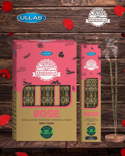 INCIENSO ORGANICO ROSA (PAQ DE 10 UNI~25 GRAMOS)