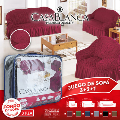 JGO. DE SOFA 3+2+1 UNICOLOR