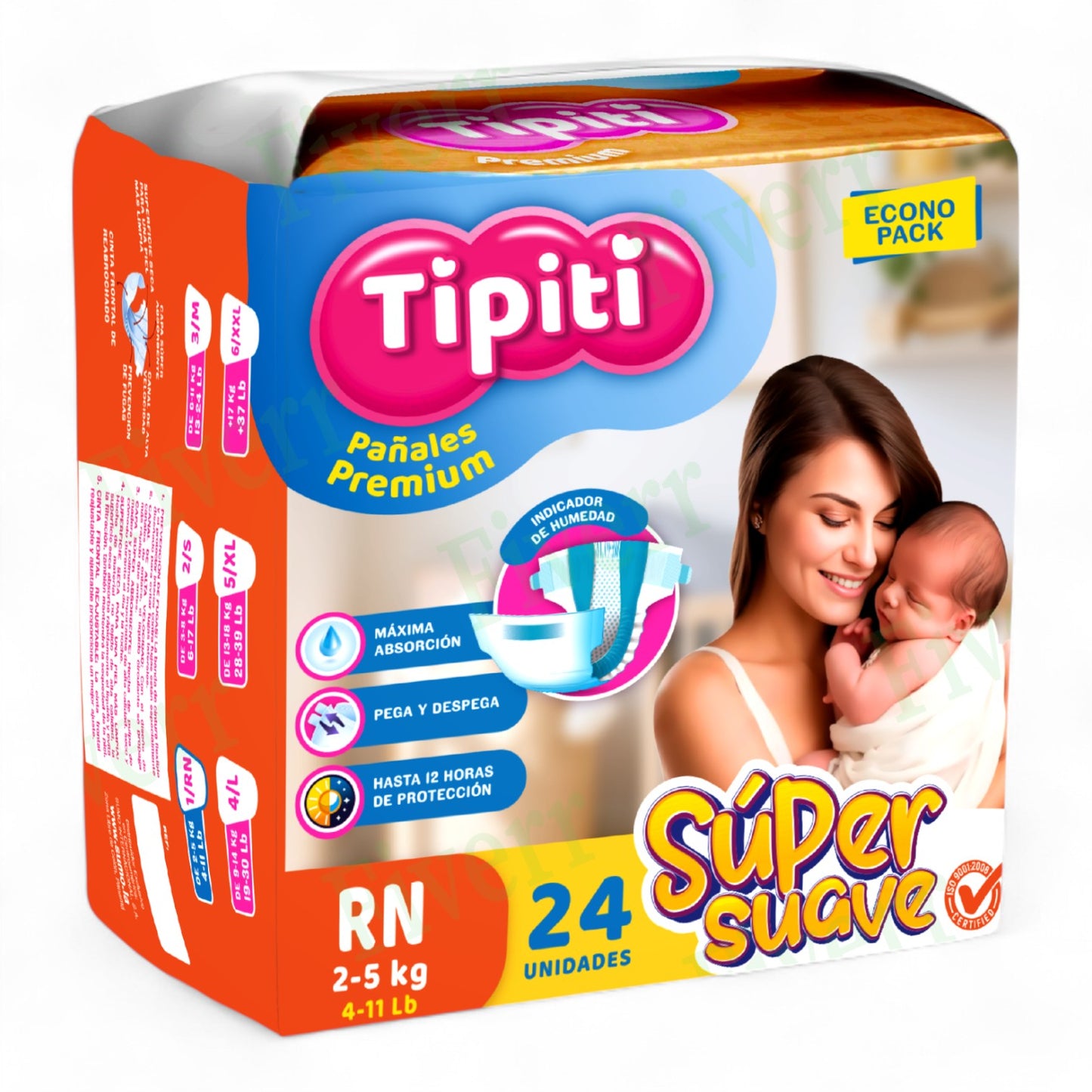 PAÑALES P/BEBE DESECHABLES RECIEN NACIDO (JGO D/24)