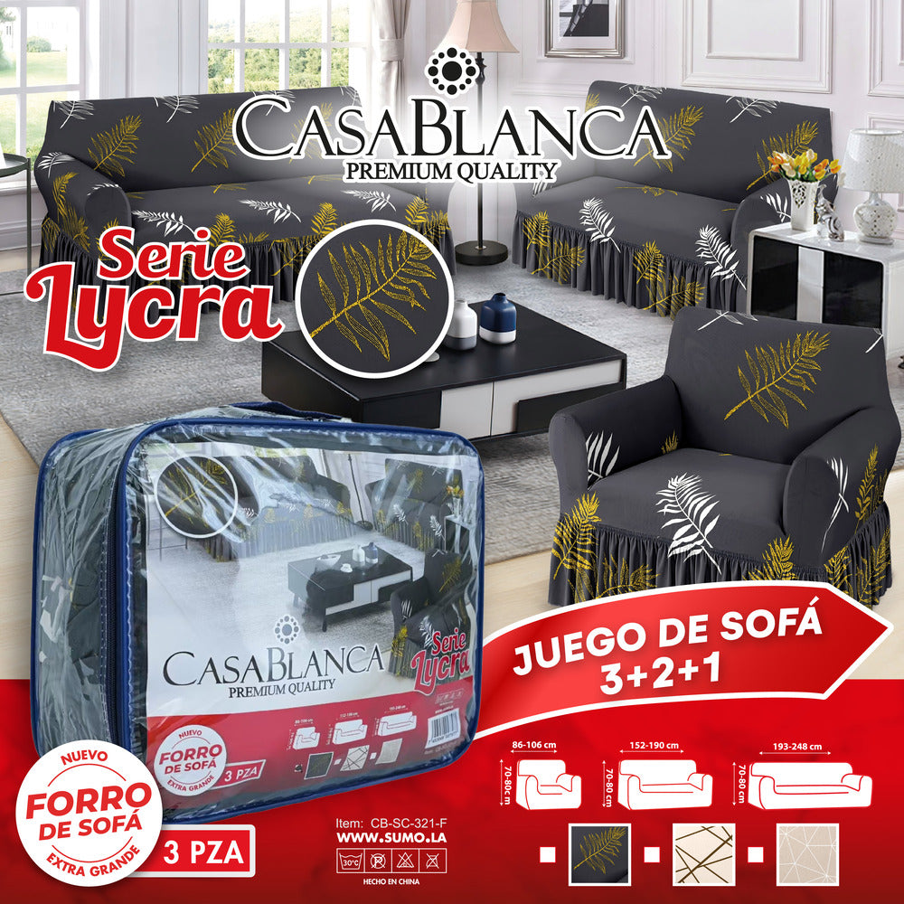 JGO. DE SOFA 3+2+1 LYCRA