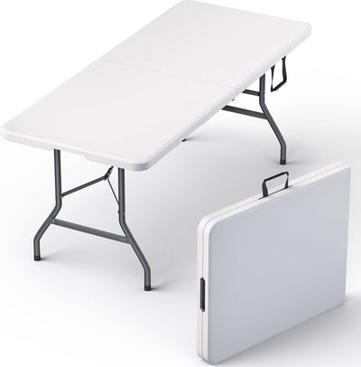 MESA PLEGABLE BLANCA 180X70X74CM