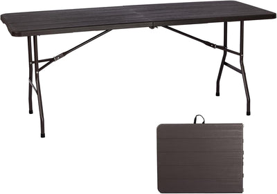 MESA PLEGABLE CHOCOLATE 180X74X74CM