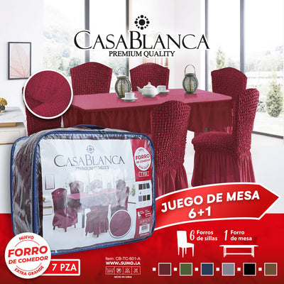 JGO. DE COMEDOR 6+1 UNICOLOR
