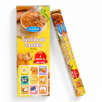 INCIENSO SURTIDO SANDALO (CJA D/6 TUBOS)