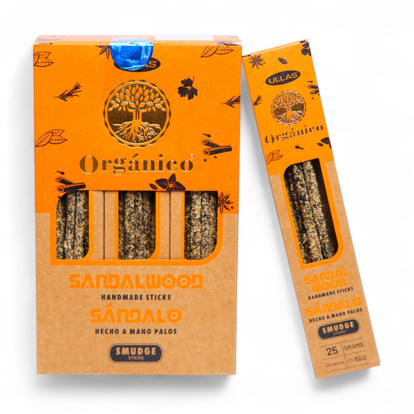 INCIENSO ORGANICO SANDALO (PAQ DE 10 UNI~25 GRAMOS)