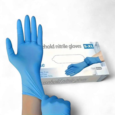 GUANTE NITRILO AZUL LARGE (100 PZA)