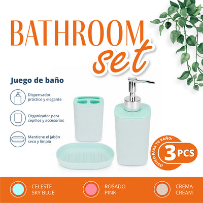 SET DE BAÑO CUADRADO (3PZA)