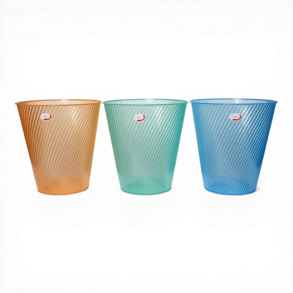 BASURERO PLASTICO TRANSPARENTE 10.5LT