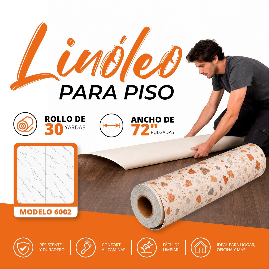 LINOLEO PARA PISO ROLLO 30YARDA X 72"