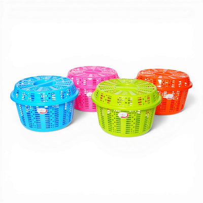 CANASTA PLASTICA P/FRUTAS C/TAPA