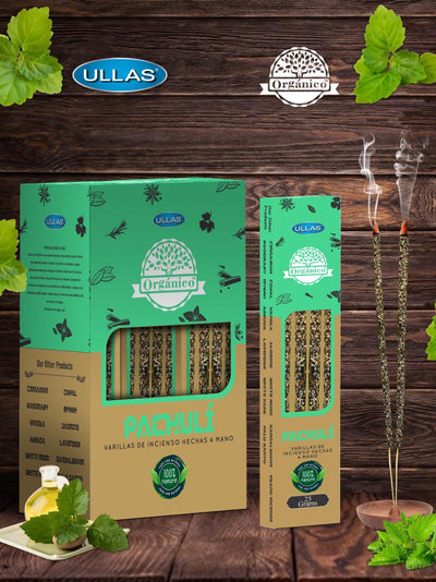INCIENSO ORGANICO PACHULI (PAQ DE 10 UNI~25 GRAMOS)