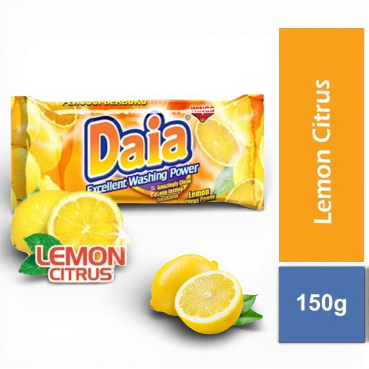 RETAIL-DAIA JABON P/ LAVAR ROPA LIMON 150G (96 UNI)