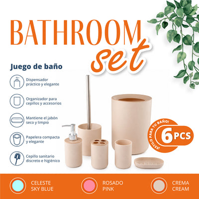 SET DE BAÑO REDONDO (6PZA)